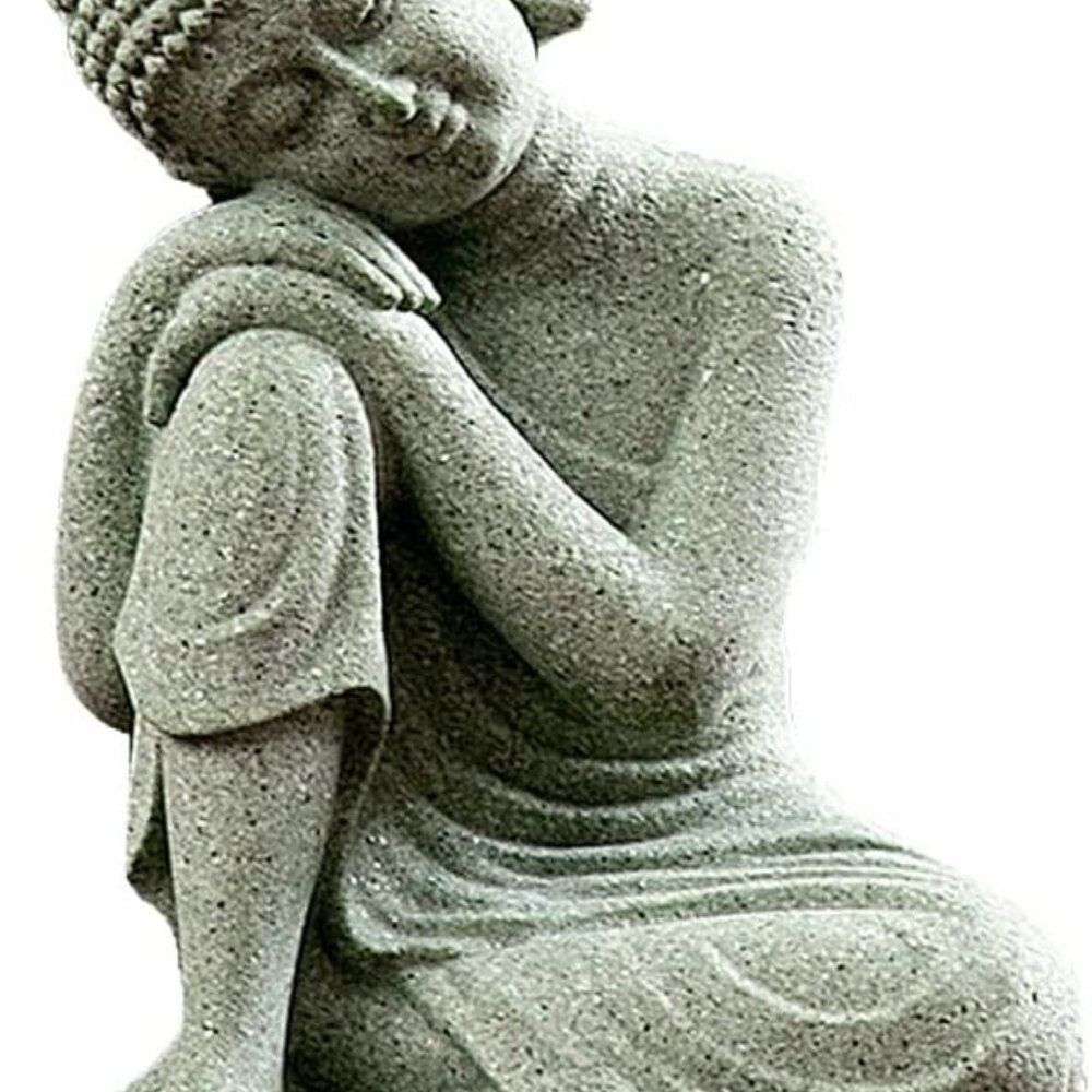 Mini Buddha Statue 4.7 Inch Natural Stone Handmade Buddha Sculptures Creative Ze - Picture 1 of 6
